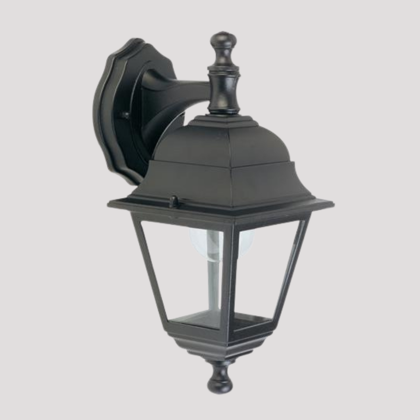 Lampada da esterno applique da giardino modello nano alto nero